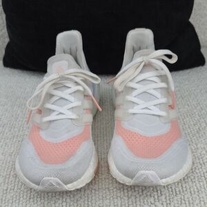 Adidas Ultraboost Women's Pink and White Running Shoes